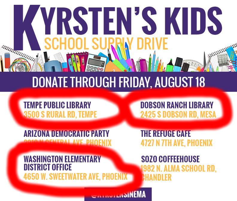 Kyrsten Sinema's re-election campaign at Tempe Library Aug 15, 2017 - Photos shot AUG 17