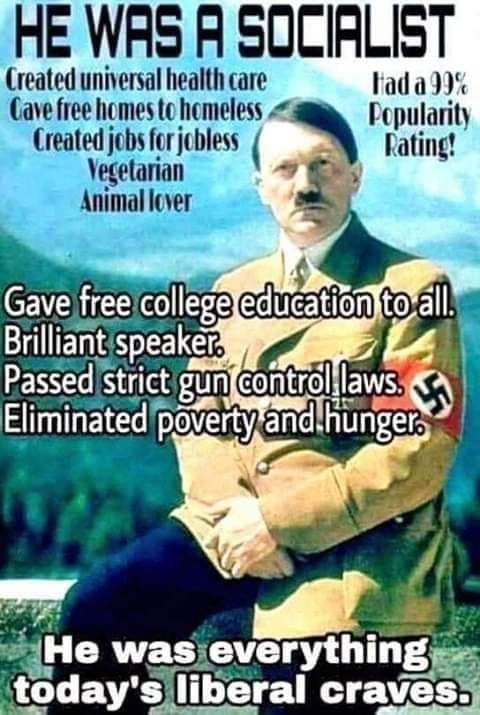 Facebook banned this image mocking Hitler - I LOVE the image mocking Hitler and Socialism - z_98690.php