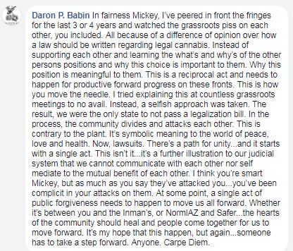 Comments from oost on Kathy Inman, Dave Inman slander, libel lawsuit - Looks like Kathy Inman, Dave Inman, Mom Force and Arizona's For Safe Access are getting sued for slander or liable in the Maricopa County Superior Court. - z_98933.php