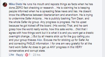 Safer Arizona - Hate messages that Sergeant David Stephen Wisniewski left on Sunday, September 10, 2017 - It looks like Sergeant David Stephen Wisniewski deleted most of his messages either last night (Sept 10, 2017) or this morning (Sept 11, 2017) - A lot of these messages are pure slander