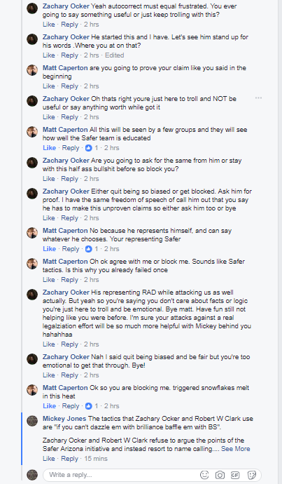 More hate from Robert W Clark and Zachary Ocker in Safer Arizona - z_99078.php